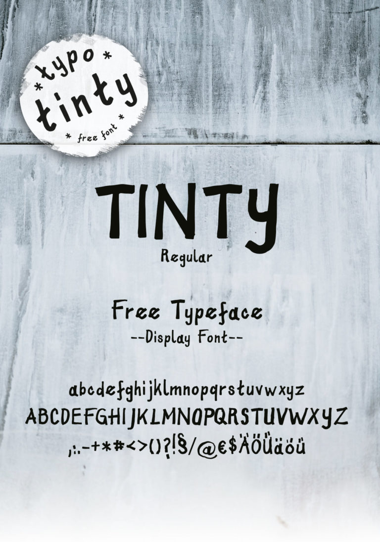 Tinty - freie Display Schrift Entwicklung