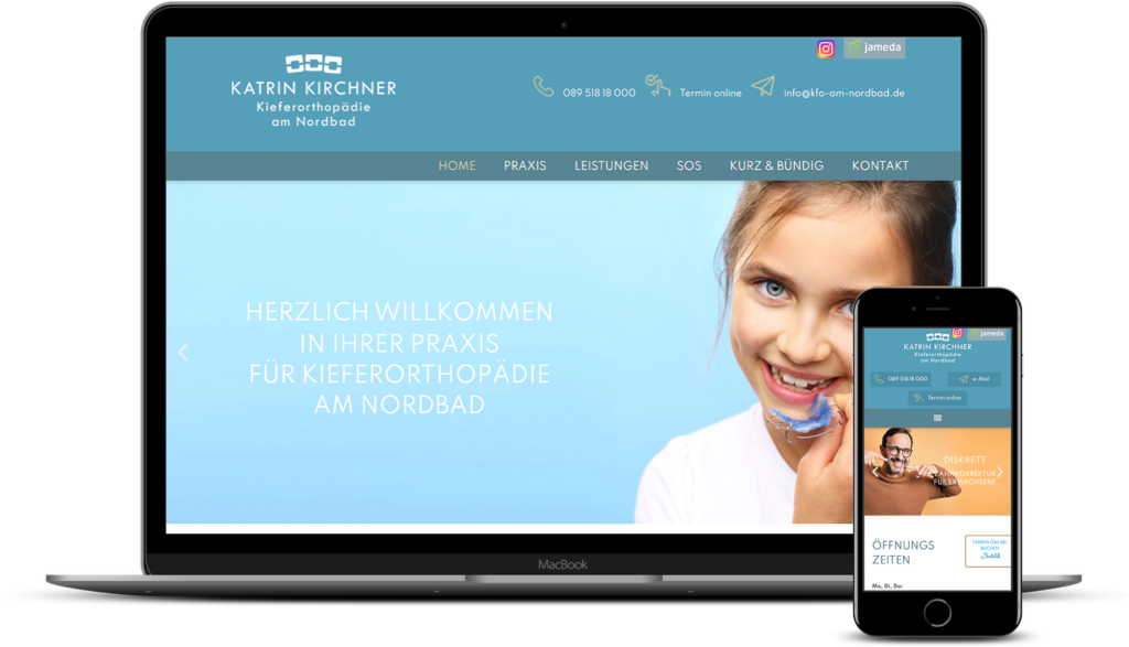 Webseiten für Ärzte, Zahnärzte. Modern, responsive, Suchmaschinenfreundlich
