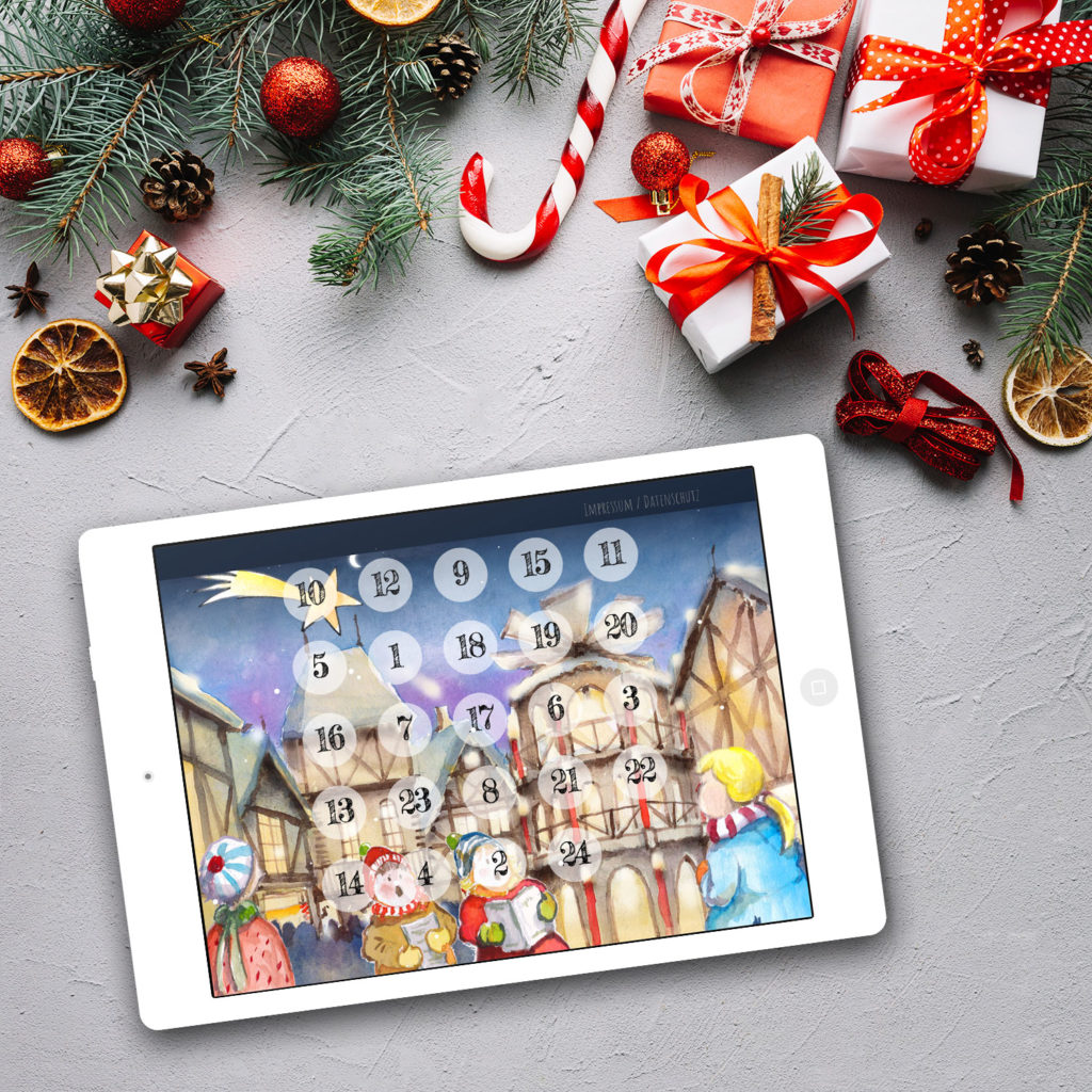 Adventskalender Deutsche Botschaft Oslo - Illustration, Webdesign